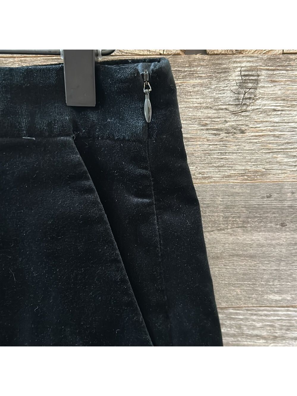Theory Black Velvet Mini A Line Skirt Size 0 - Picture 4 of 8